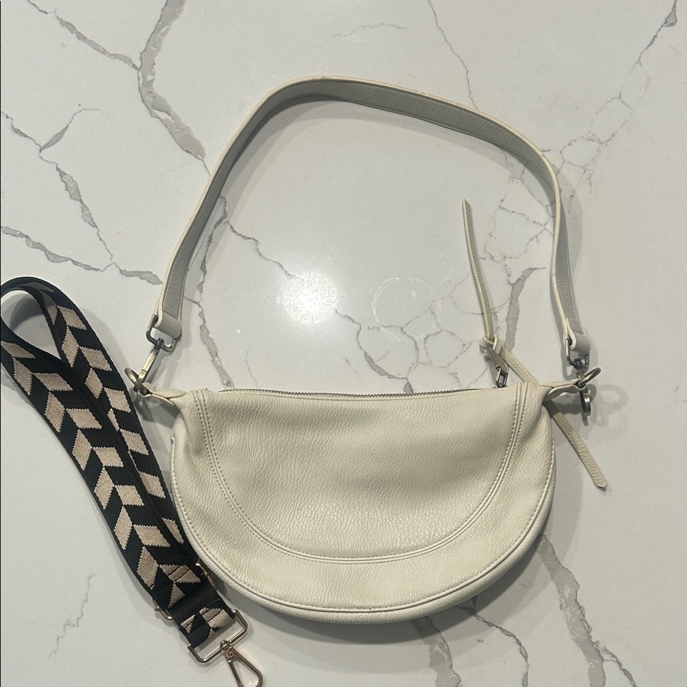 Anthropologie X Urban Originals  Cream Crescent Shoulder Bag